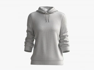 Hoodie for Women Mockup 03 White 3D Model