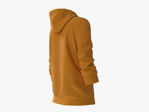 Hoodie for Women Mockup 03 Yellow 3D Model