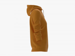 Hoodie for Women Mockup 03 Yellow 3D Model
