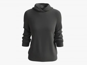 Толстовка женская Mockup 04 Черный 3D Модель