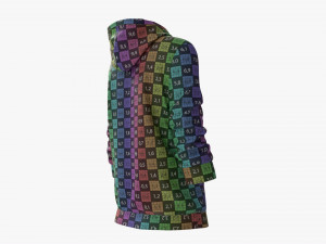 Hoodie for Women Mockup 04 Black 3D Model