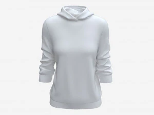 Толстовка женская Mockup 04 Белая 3D Модель