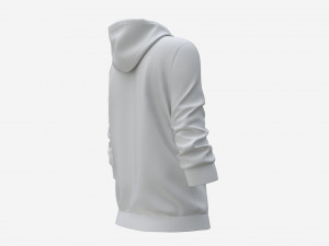 Hoodie for Women Mockup 04 White 3D-Modell