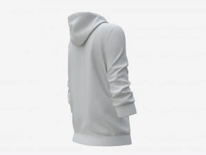 Hoodie for Women Mockup 04 White 3D Model