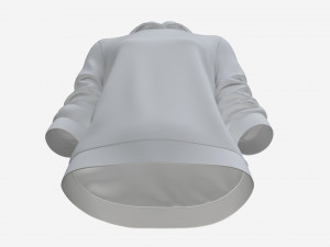 Hoodie for Women Mockup 04 White 3D-Modell