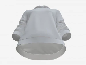 Hoodie for Women Mockup 04 White 3D Model