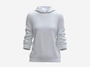 Hoodie for Women Mockup 04 White 3D-Modell