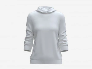 Hoodie for Women Mockup 04 White 3D Model