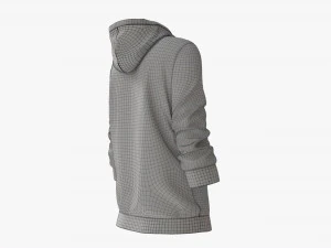 Hoodie for Women Mockup 04 White 3D Model