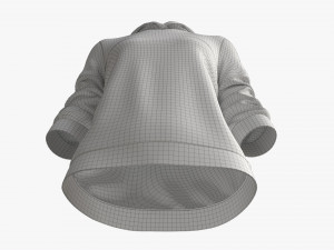 Hoodie for Women Mockup 04 White 3D-Modell