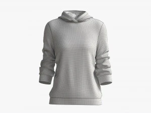 Hoodie for Women Mockup 04 White 3D Model