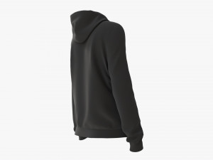 Hoodie with Pockets for Women Mockup 01 Black 3Dモデル