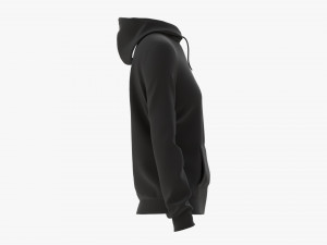 Hoodie with Pockets for Women Mockup 01 Black 3Dモデル