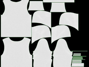 Sudadera con Capucha y Bolsillos para Mujer Mockup 01 Negro Modelo 3D