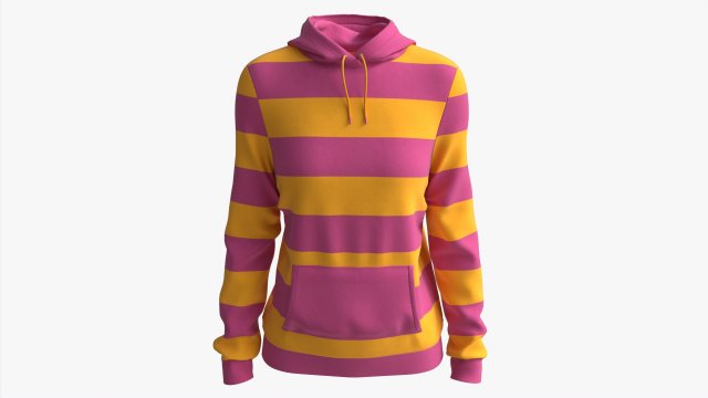 Hoodie with Pockets for Women Mockup 01 Colorful 3Dモデル .c4d .max .obj .3ds .fbx .stl .blend 