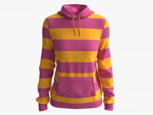 Толстовка с карманами для женщин Mockup 01 Colorful 3D Модель