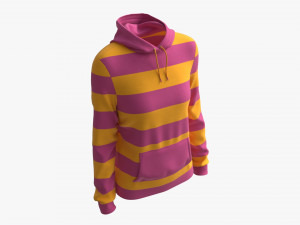 Hoodie with Pockets for Women Mockup 01 Colorful 3Dモデル