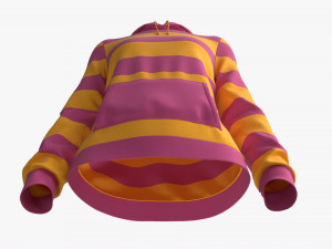 Hoodie with Pockets for Women Mockup 01 Colorful 3Dモデル