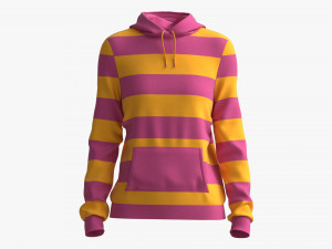 Hoodie with Pockets for Women Mockup 01 Colorful 3Dモデル