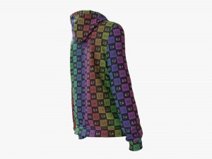 Hoodie with Pockets for Women Mockup 01 Colorful 3Dモデル