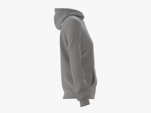 Hoodie with Pockets for Women Mockup 02 Black and White 3D 모델