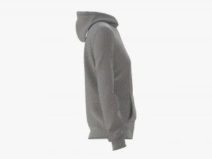 Hoodie with Pockets for Women Mockup 02 Black and White 3D Model