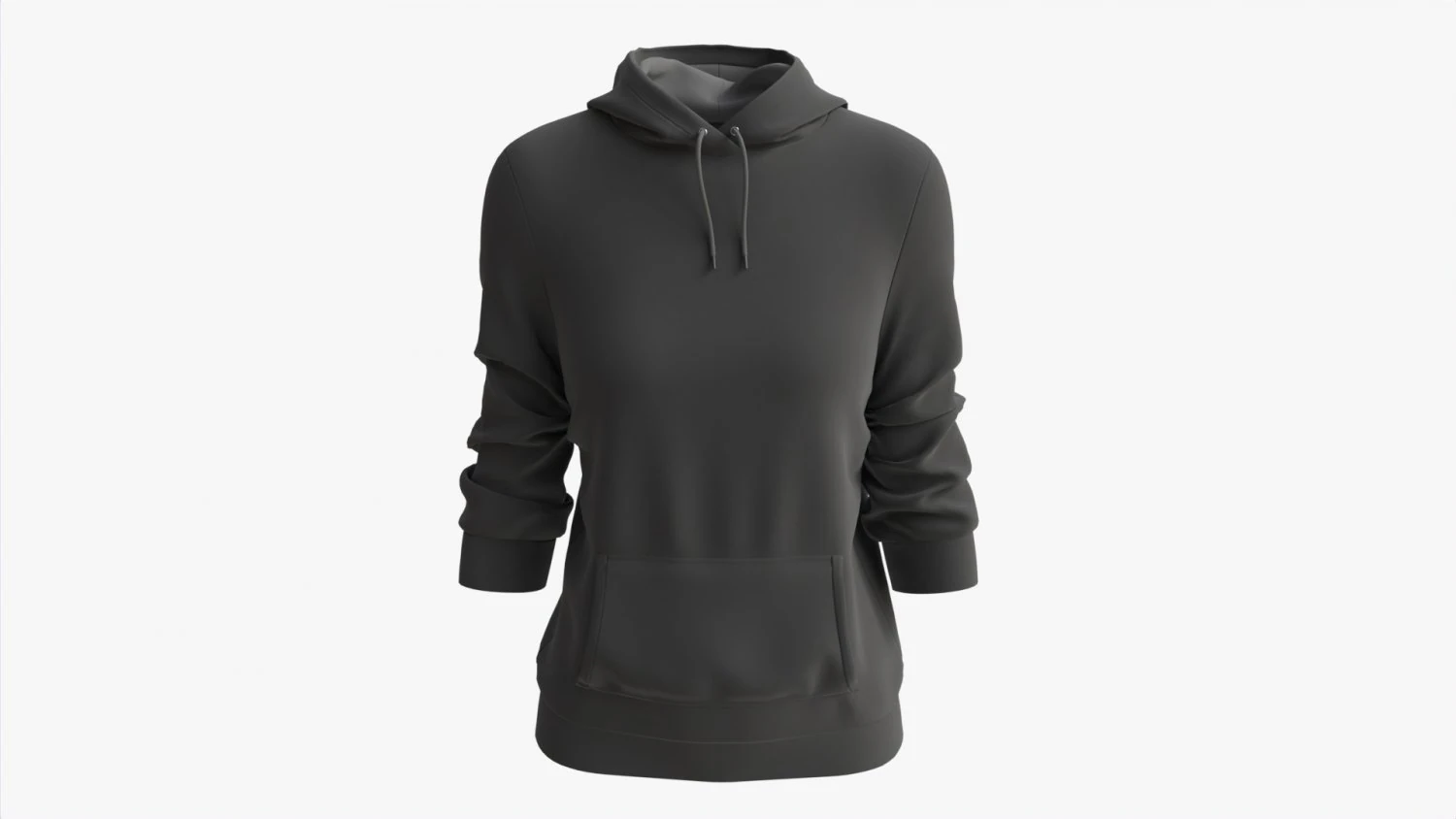 Hoodie with Pockets for Women Mockup 03 Black 3D Model .c4d .max .obj .3ds .fbx .stl .blend 