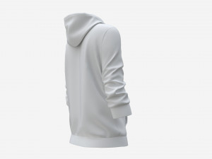 Hoodie with Pockets for Women Mockup 03 White 3D Model