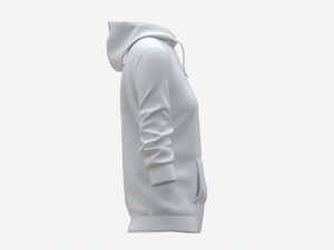 Hoodie with Pockets for Women Mockup 03 White 3D Model