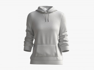 Hoodie with Pockets for Women Mockup 03 White 3D Model