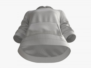 Hoodie with Pockets for Women Mockup 04 Black Modèle 3D