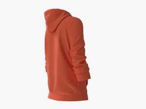 Hoodie with Pockets for Women Mockup 04 Orange 3Dモデル