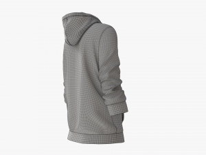 Hoodie with Pockets for Women Mockup 04 Orange 3Dモデル