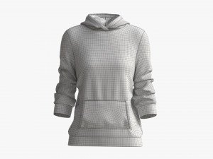 Hoodie with Pockets for Women Mockup 04 Orange 3Dモデル