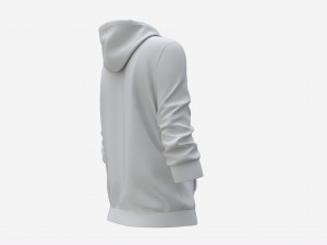 Hoodie with Pockets for Women Mockup 04 White Modello 3D
