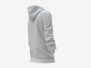 Hoodie with Pockets for Women Mockup 04 White 3D Model
