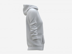 Hoodie with Pockets for Women Mockup 04 White Modello 3D