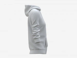 Hoodie with Pockets for Women Mockup 04 White 3D Model