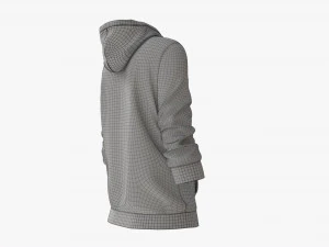 Hoodie with Pockets for Women Mockup 04 White 3D Model