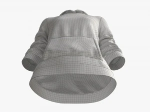 Hoodie with Pockets for Women Mockup 04 White 3D Model
