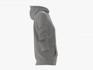 Hoodie with Pockets for Women Mockup 04 White 3D Model