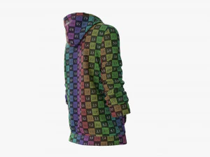 Hoodie with Pockets for Women Mockup 04 White 3D Model