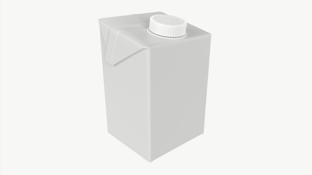 Juice Cardboard 500 ml packaging mockup 3D Model .c4d .max .obj .3ds .fbx .stl .blend 