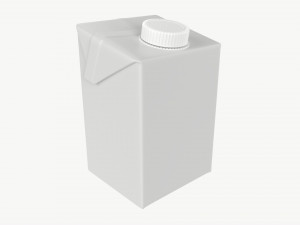 Juice Cardboard 500 ml packaging mockup Modelo 3D