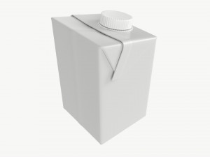 Juice Cardboard 500 ml packaging mockup 3D Model