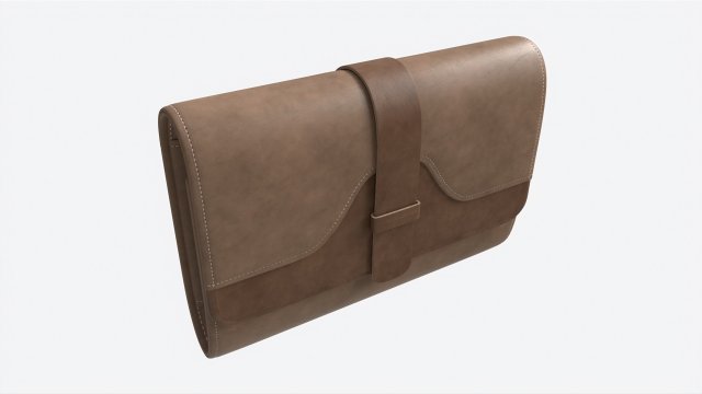Leather Wallet for Women Brown Model 3D .c4d .max .obj .3ds .fbx .stl .blend 
