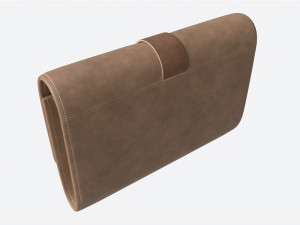 Leather Wallet for Women Brown Model 3D