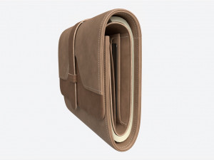 Leather Wallet for Women Brown Model 3D