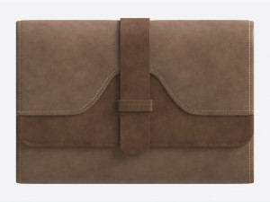 Leather Wallet for Women Brown Model 3D