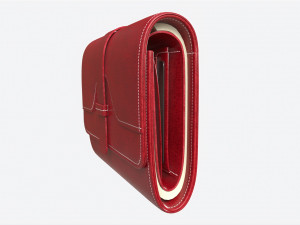 Leather Wallet for Women Red 3Dモデル